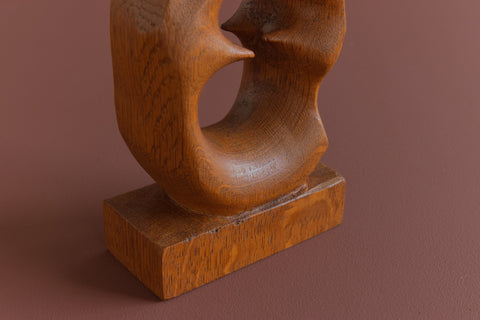 Vintage 1980s Wooden Abstract Sculpture by Peter Sandford Hutton