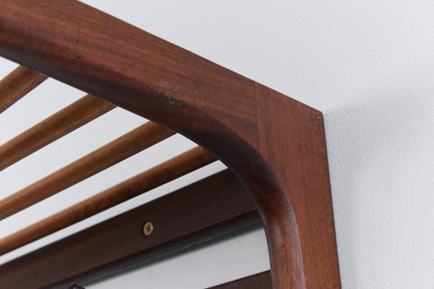 Vintage Afrormosia Wall Mounted Coat Rack with Parcel Shelf by John Herbert for A. Younger Ltd