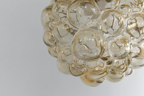 Vintage Amber Bubble Glass Pendant Light