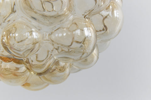 Vintage Amber Bubble Glass Pendant Light