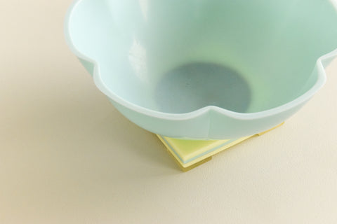 Vintage Art Deco Style Lucite Flower Shape Bowl