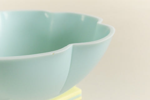 Vintage Art Deco Style Lucite Flower Shape Bowl