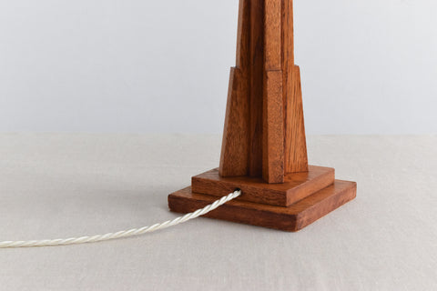 Vintage Art Deco Wooden Table Lamp Base