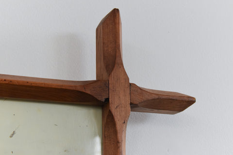 Vintage Arts and Crafts Wooden Chapel Picture Frame