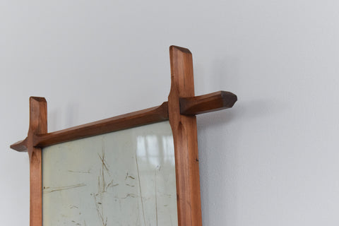 Vintage Arts and Crafts Wooden Chapel Picture Frame