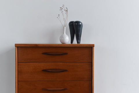 Vintage Teak Tallboy Chest of Drawers by Austinsuite