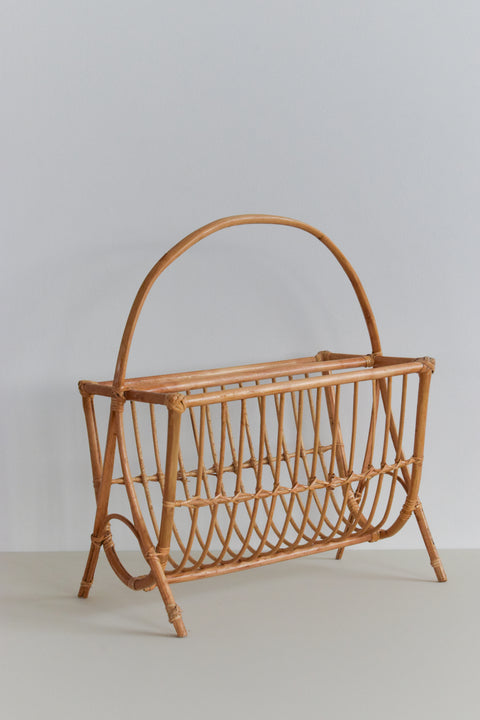 Vintage Bamboo Magazine Rack