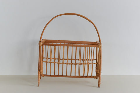 Vintage Bamboo Magazine Rack