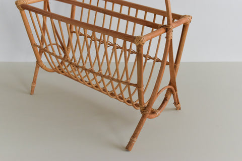 Vintage Bamboo Magazine Rack