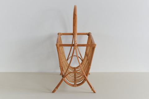 Vintage Bamboo Magazine Rack