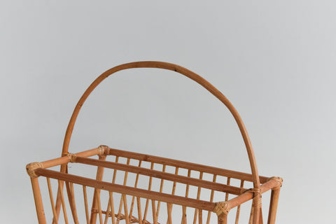Vintage Bamboo Magazine Rack