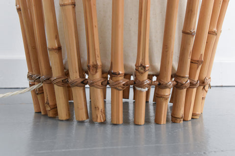 Vintage Bamboo Cocoon Floor Lamp