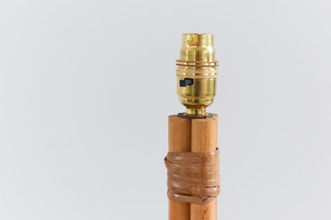 Vintage Bamboo Table Lamp Base