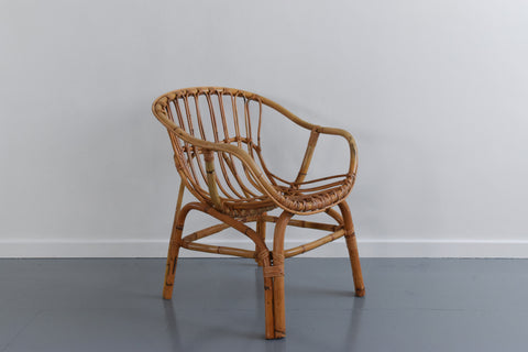 Vintage Bamboo Tub Armchair