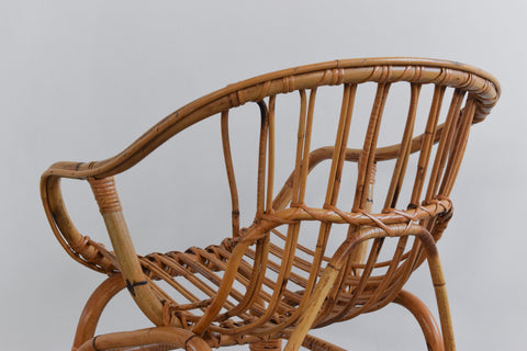 Vintage Bamboo Tub Armchair