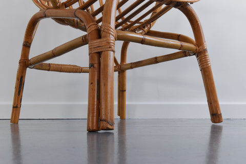 Vintage Bamboo Tub Armchair