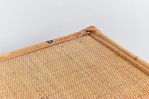 Vintage Bamboo and Rattan Drinks Trolley / Cart