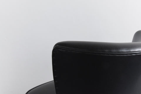 Vintage Black Leatherette Cocktail Chair
