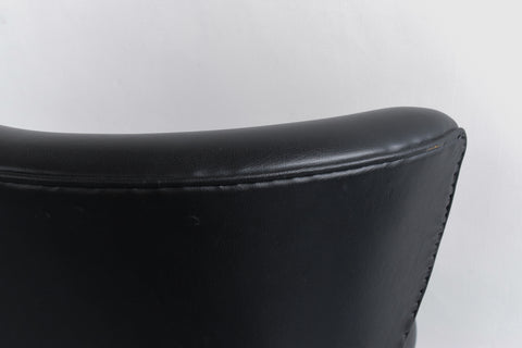 Vintage Black Leatherette Cocktail Chair