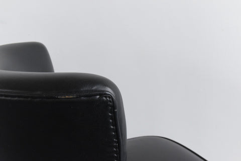Vintage Black Leatherette Cocktail Chair