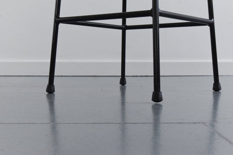 Vintage Black Frank Guille for Kandya Metal Tubular Single Tall Bar Stool