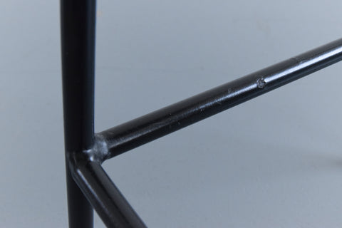 Vintage Black Frank Guille for Kandya Metal Tubular Single Tall Bar Stool