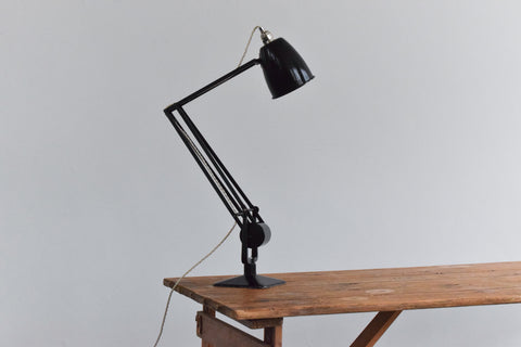 Vintage Black Hadrill & Horstmann 'Roller' Counterpoise Desk Lamp