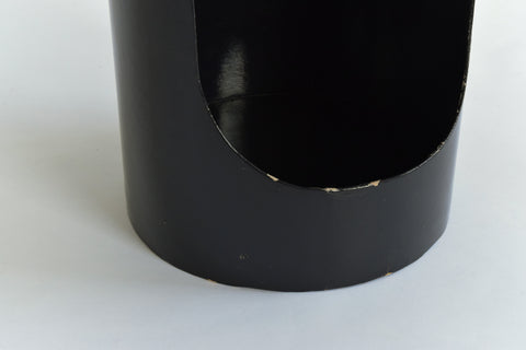 Vintage Black Tomotom Cardboard Side Table by Bernard Holdaway for Hull Traders Furniture
