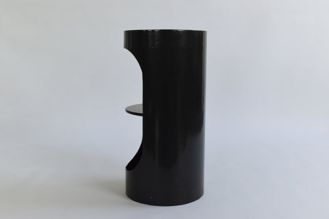 Vintage Black Tomotom Cardboard Side Table by Bernard Holdaway for Hull Traders Furniture