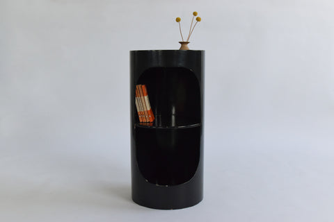 Vintage Black Tomotom Cardboard Side Table by Bernard Holdaway for Hull Traders Furniture