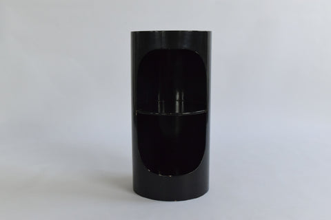 Vintage Black Tomotom Cardboard Side Table by Bernard Holdaway for Hull Traders Furniture
