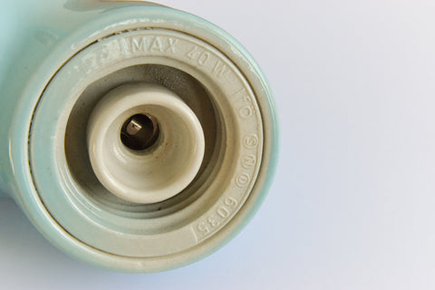 Vintage Blue Ceramic and Glass Wall Light By IFO