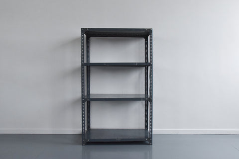 Vintage Grey Blue Dexion Industrial Adjustable Metal Shelving