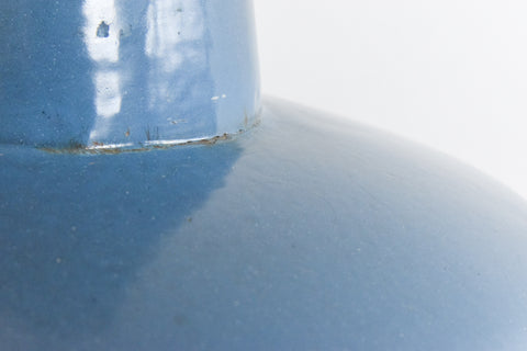 Vintage Industrial Blue Enamel Pendant Light Shade