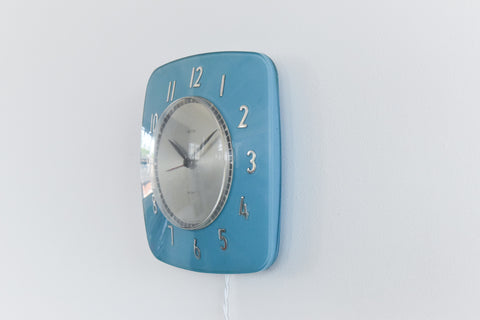 Vintage Blue Smiths Electric 'Dubarry' Wall Clock