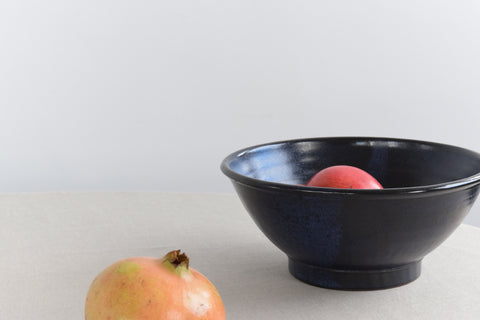 Vintage Blue Studio Pottery Bowl by Deborah Hopson Wolpe
