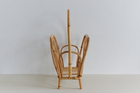 Vintage Bamboo Magazine Rack