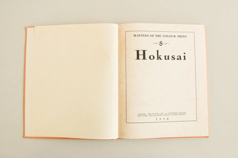 Vintage Book Masters of the Colour Print, Hokusai by Malcolm C. Salaman