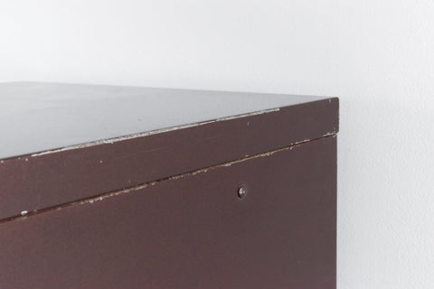 Vintage Brown Metal Filing Cabinet by Sankey Sheldon