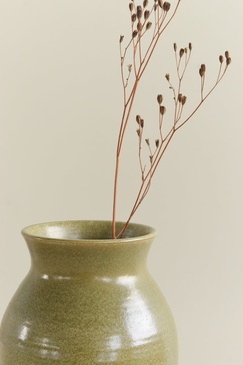 Vintage Green Ceramic Vase