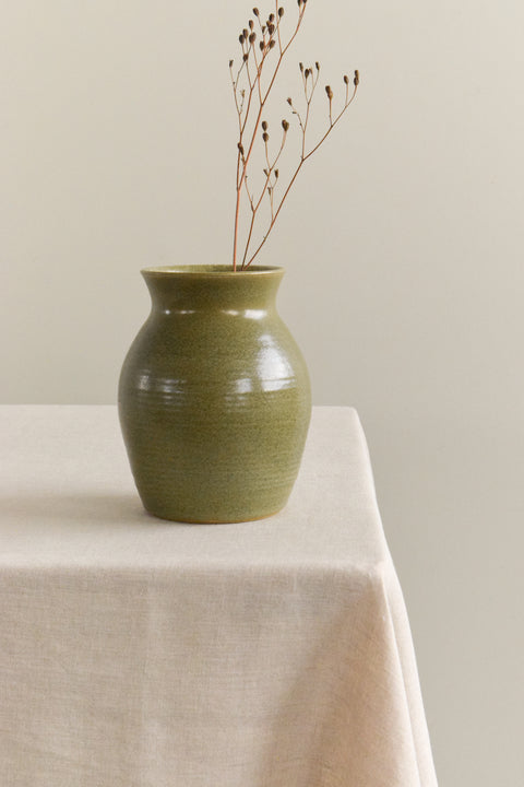Vintage Green Ceramic Vase