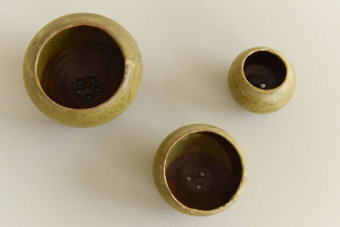 Vintage Ceramic Succulent / Ikabana Bowl / Pot Set