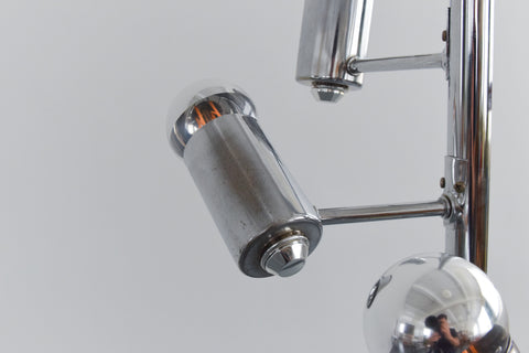 Vintage Chrome Multi Bulb Floor Lamp