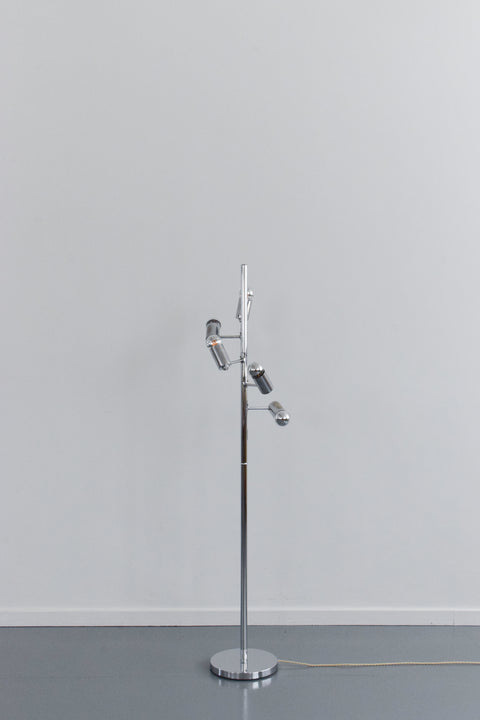 Vintage Chrome Multi Bulb Floor Lamp