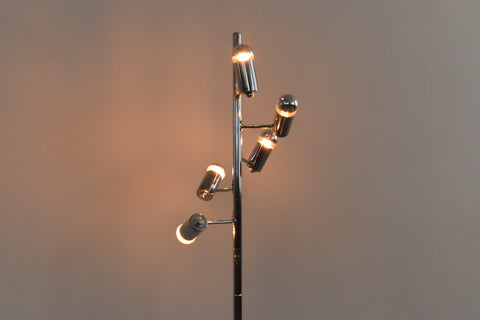 Vintage Chrome Multi Bulb Floor Lamp