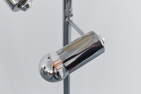Vintage Chrome Multi Bulb Floor Lamp