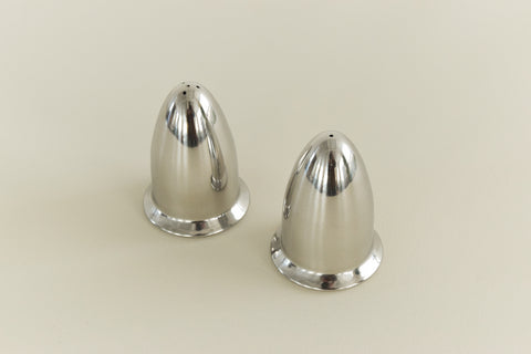 Vintage Chrome Bullet Shape Salt and Pepper Pot