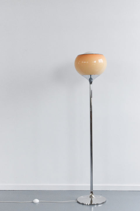 Vintage Chrome and Plastic Grande Bud Floor Lamp by Guzzini