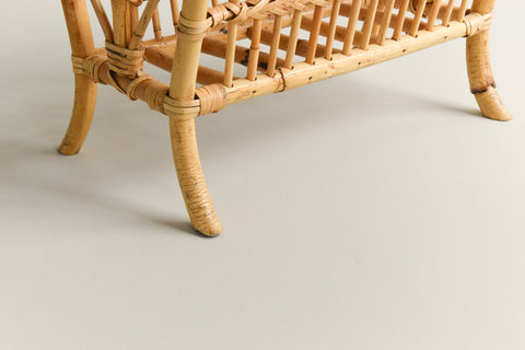 Vintage Chunky Bamboo Magazine Rack
