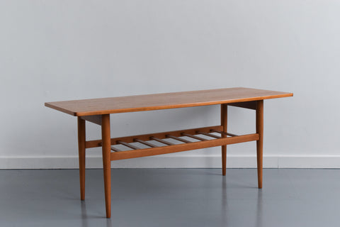 Vintage Coffee Table with Magazine Rack / Shelf